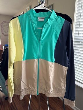 90s color block wind breaker